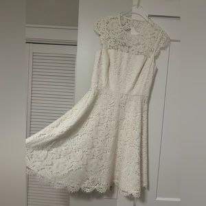 Gorgeous white lace open back Kate spade dress
